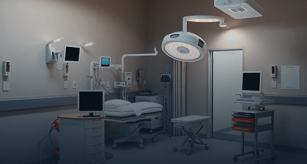 hospital medical equipment and rehabilitation facility, professional photography, cinematic lighting