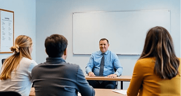 legal education classroom with students and instructor