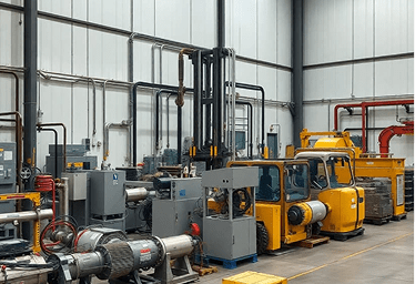 manufacturing facility and industrial equipment, professional photography